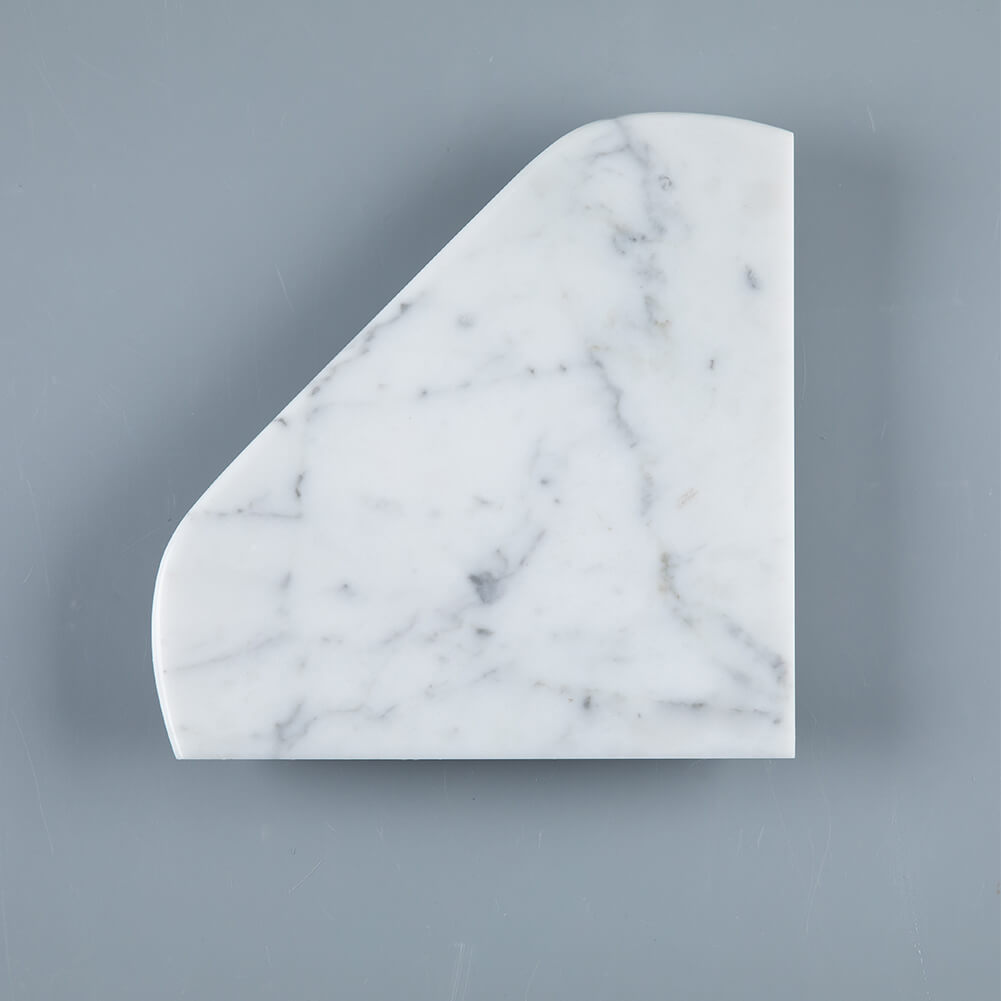 Carrara White Marble Corner Shelf Polished 8" X 8" X 2/5" Pack of 1